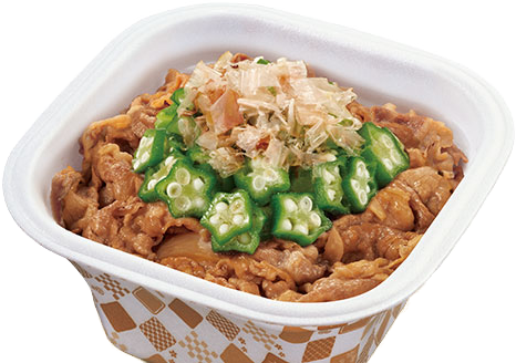 かつぶしオクラ牛丼